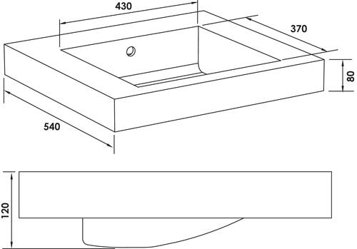 Plan vasque PMR en résine 60cm ergo - NEOVA